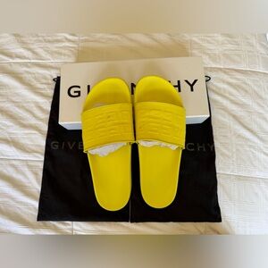 Givenchy Yellow Fluo Slide 4G Sandals